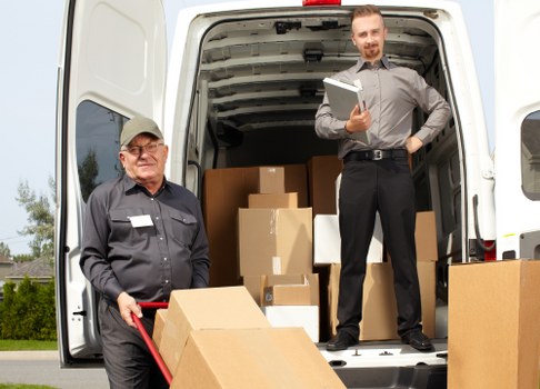 Transportation of office equipment by Dulwich Storage team