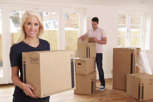 Professional movers planning an office relocation